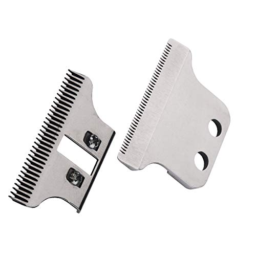 T-Wide Cuchillas Cortapelos #2215–#1062-60, Designed for Specific Wahl Clippers, 5 Star Series and Sterling Trimmers, Screws and Instructions Included (Plateado)