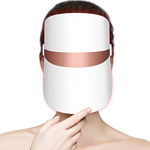 Terapia de luz con máscara LED, removedor de arrugas, tratamiento del acné, estiramiento de la piel, tiempos ilimitados para el tratamiento de la piel, luz roja, naranja, azul individual