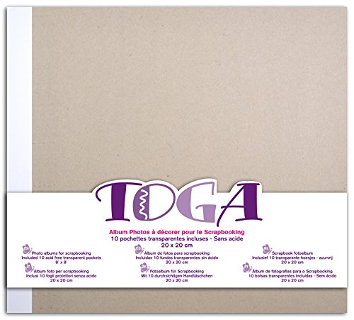 Toga AL14 álbum de Recortes, cartón Gris, Dimensiones 20 x 20 x 2,5 cm
