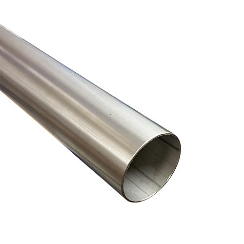 Tubo de acero inoxidable de 45 mm de diámetro x 1000 mm (1 m) V2A tubo de escape de acero inoxidable 1.4301