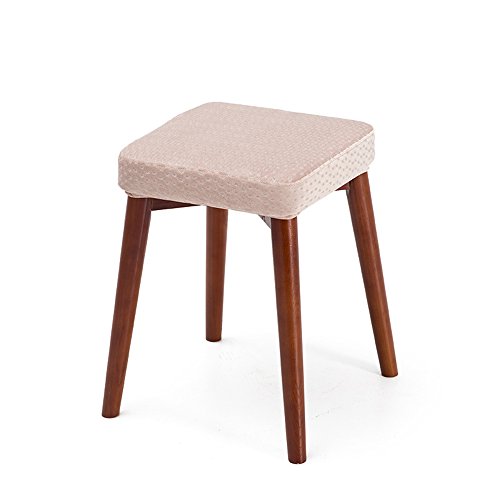 Wooden stool Taburete Cuadrado, Taburete apilado, Taburete Creativo de la Manera, Taburete de la Tabla del paño, Banco casero pequeño, Taburete de Madera sólido (Color : Lotus Root Pink)