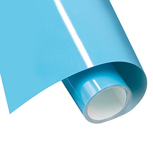 YRYM HT Lámina para plóter textil prémium, 30,5 cm x 152,4 cm, lámina flexible para planchar camisetas y otros tejidos (azul)