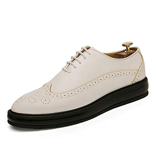 Zapatos de cuero, zapatos casuales, trabajo, al ai Oxford Zapatos para hombres Zapatos de Brogue Lace Up Style PU Cepillo de cuero Color Classic Tallado en maderas antiguas Zapatos de moda de los homb