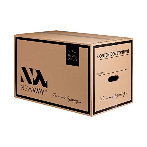 15 cajas de cartón doble capa 550x350x350 mm para mudanza y almacenaje con asas altamente resistentes fabricadas en España con cartón ecológico