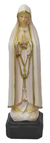 17 cm Figura Virgen de Fátima Estatua de la Virgen María Modelo Estatua de Jesús católico Nuestra Señora de Fátima Cristo Adorno de Jesús Cruz religiosa Decoración