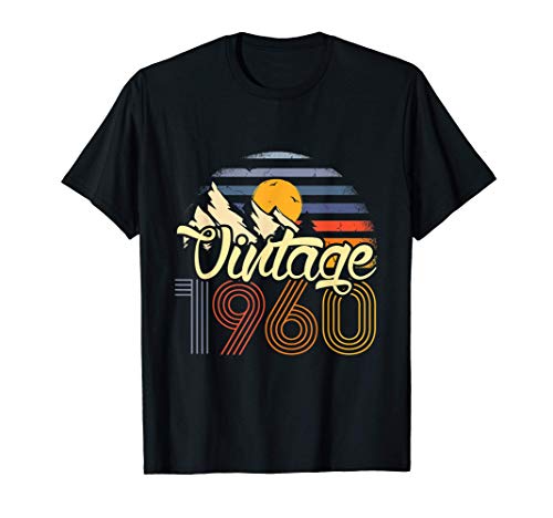 61 Cumpleaños 61 Años Hombre Mujer Vintage 1960 Camiseta