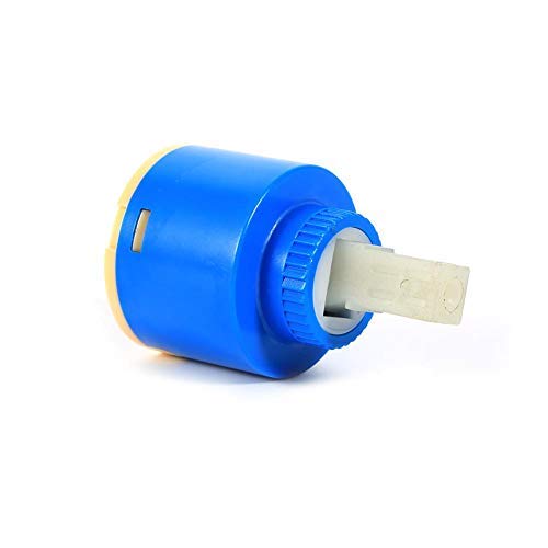 Akozon Cartucho de Disco de cerámica Cartucho de cerámica de 35/40 mm Mezclador de Agua Grifo Válvula de Grifo de Control Interno PP Plástico Azul Práctico(40mm)