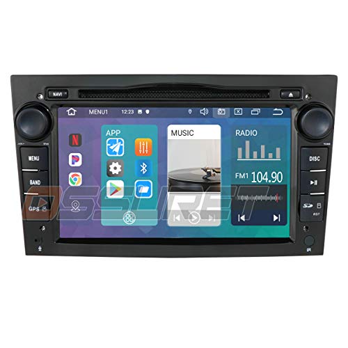 Android 10 Car GPS Navigation Bluetooth Vehicle Radio 1080P Video Stereo Player Se Adapta para Opel Antara Combo Meriva Signum Support Android & iOS Mirror-Link Steering Control (Negro)