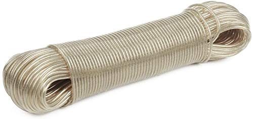 B&F Cuerdas para Tendedero 20M 3mm y Tender Ropa/Tendedero/Cuerda para Colgar Ropa/Cuerda para Tender Ropa Elástico/Gran Resistencia/Gran Almacenaje (Alambre)