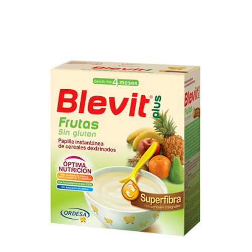 Blevit Plus Superfibra Frutas, Cereales para Bebé. A Partir de Los 4 Meses, 600g