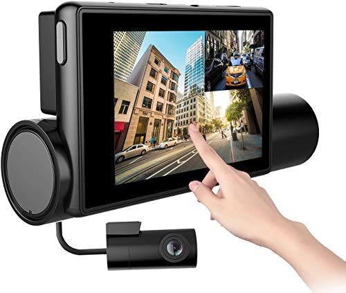 Cámara de Coche Dashcam, Jimi 1080P Full HD 170 ° Cámara de Tablero Wifi Dual para Automóviles, Panel Táctil OLED de 3.0 Pulgadas, Visión Nocturna, Grabación en Bucle, G-Sensor, Detección de Movimiento
