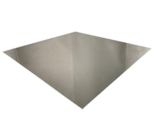Chapa de acero inoxidable 1 mm V2A K240 pulida 1.4301 corte, placa de acero inoxidable medidas a elegir, 1000mm x 900mm, 1