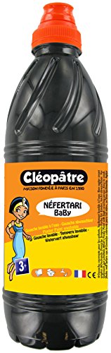 Cleopatre - PGBB1-2 - Pintura Guache Nefertari BaBy - Frasco de 1 litro - Negro