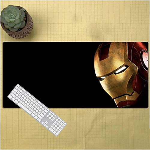 DCDZ Iron Man Gaming Mouse Pad Alfombrilla De Ratón - Oficina Estera Escritorio, Anti Slip Goma Base/Fácil De Limpiar (Liga Vengadores) (Color : B, Size : 80X30X0.3CM)