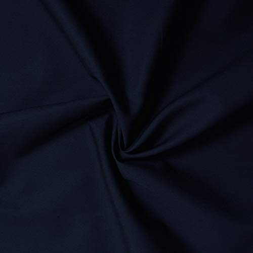 designers-factory - Tejido de popelín de algodón 100% - disponible en 11 colores (Azul marino, 1m x 1m46)