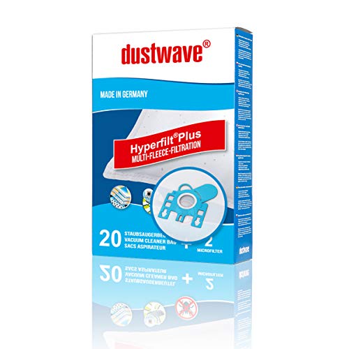 dustwave - 20 bolsas de aspiradora para Miele - S 8390 EcoSilence / 1.200 W Efficiency-Motor - Bolsas para el polvo de marca