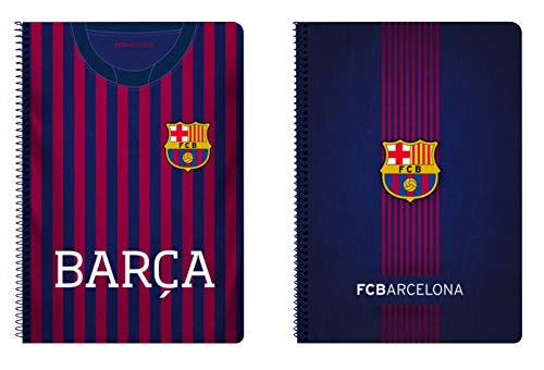 FC Barcelona F.C. Barcelona Bloc Folio, Tapa Dura, Juventud Unisex, Azul, 31 cm