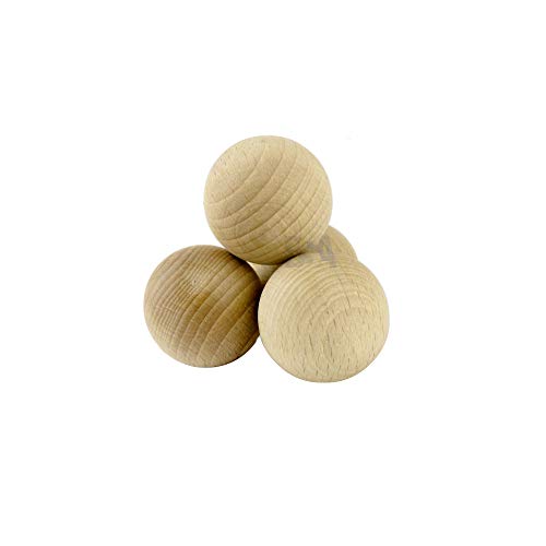 For Forest 20 bolas de madera de 30 mm, bolas de madera de 30 mm, color natural, sin barnizar, sin agujero