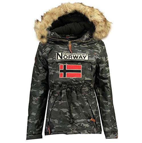 Geographical Norway Parka Mujer BOOMERA Camo Negro 03