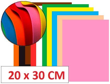 Goma Eva 20x30cm 2mm Surtido 12 Colores