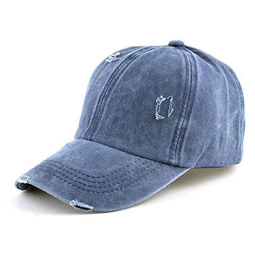 Gorra de béisbol Vintage Color sólido Snapback Caps Lavado Cotten Ajustable Hip Hop Unisex Gorra clásica Gris Azul-Gris_Azul