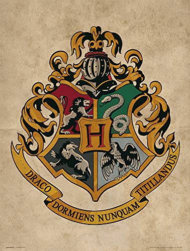Grupo Erik Lámina Decorativa Howgarts, Harry Potter Hogwarts Crest, 30x40 cm
