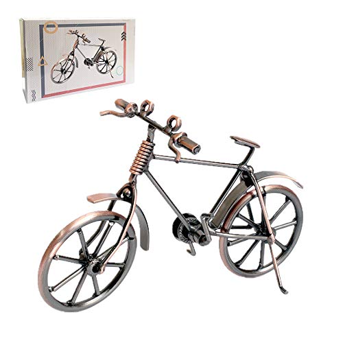 Huture Decoración para bicicleta vintage hierro arte de bicicleta metal decoración regalo bicicleta modelo coleccionista escultura o como regalo divertido adorno para el hogar u oficina