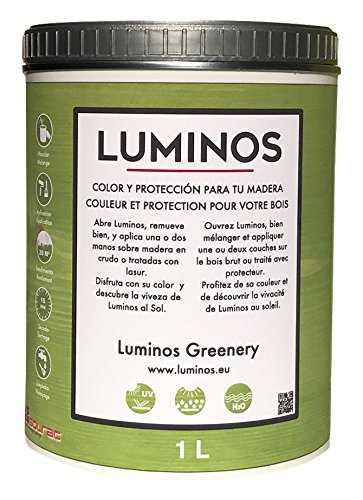 Luminos Greenery LUM1107 -  Protector para madera, color  Verde Hierba, 1 litro