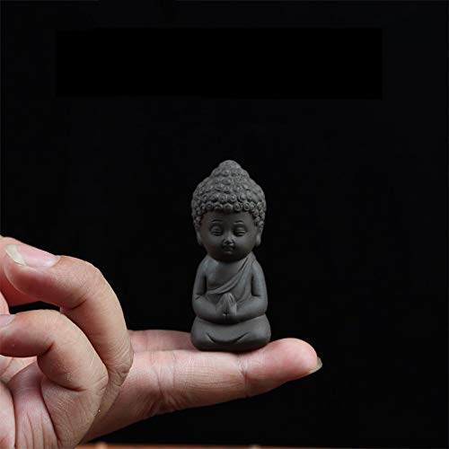 MEELLION Mini Accesorios de Jardín Estatua de Buda Té Mascota Cerámica Figura Feng Shui Escultura Meditación Miniaturas Zen Jardín Decoración Love of a Lifetime