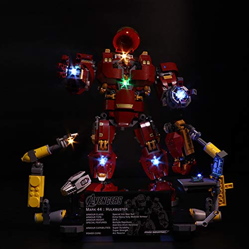 Nlne Conjunto De Luces (Super Heroes-Hulkbuster: Edición Ultrón) Modelo De Construcción De Bloques - Kit De Luz LED Compatible con Lego 76105 (NO Incluido En El Modelo)
