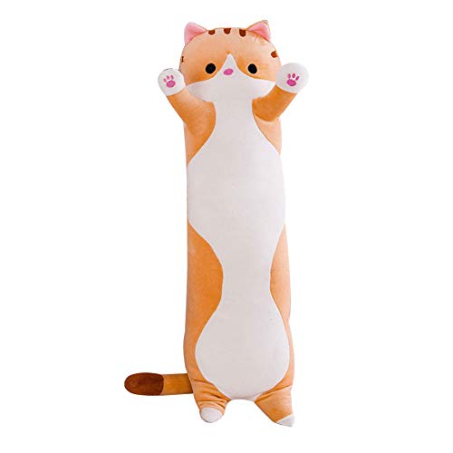 Ohyoulive Cute Plush Cat Doll Soft Stuffed Kitten Pillow Doll Toy Gift for Kids Girlfriend Creative New Long Cat Plush Toy Pillow Cute Doll Ragdoll Gift Sofa Supplies Soft and Good Breathability