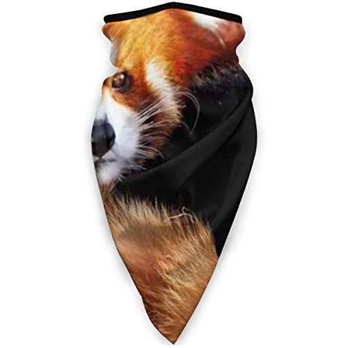 Osmykqe Bufanda Divertida Lindo Panda Rojo 9.5"X20 Pulgada Invierno Cálido Forro Polar Calentador de Cuello de Punto