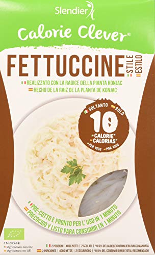Pasta Konjac Fettucine sin gluten - pasta hipocalórica - Slendier - 400g BIO (cja 6 uds) Total: 2400g