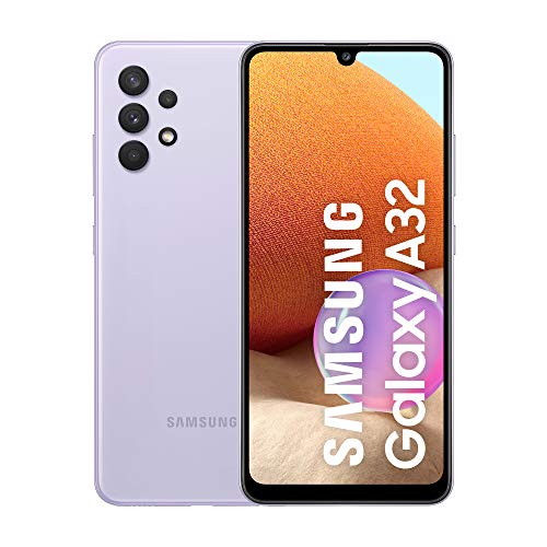 Samsung Galaxy A32 Color Violeta | Smartphone 6.4" FHD+ s-AMOLED con Android 11 | 4 + 128GB de Memoria | Quad-cámara 64MP y Frontal de 20MP | 5.000 mAh y Carga rápida 15W | [Versión española]