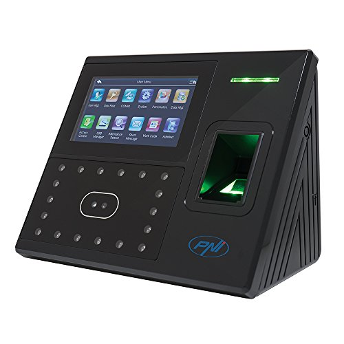 Terminal biométrico para Control de Acceso y Tiempo PNI Face 500 con Lector de Huellas Dactilares, autenticación Facial, Pantalla a Color de 4.3 Pulgadas, USB, Software dedicado para PC