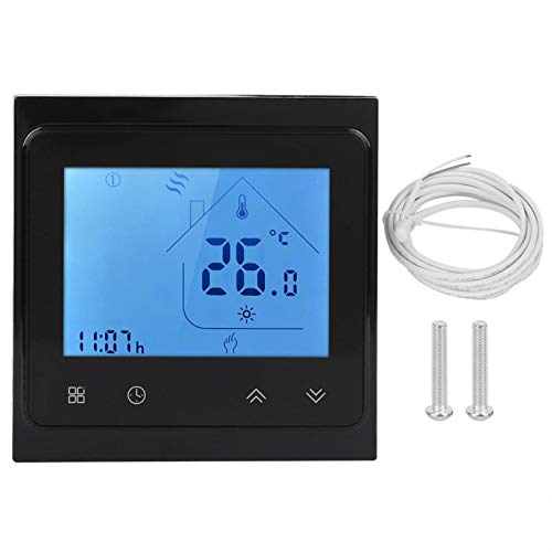 Termostato Smartsensor, Termostato de fácil operación, Calefacción programable para el hogar inteligente DIY(black)