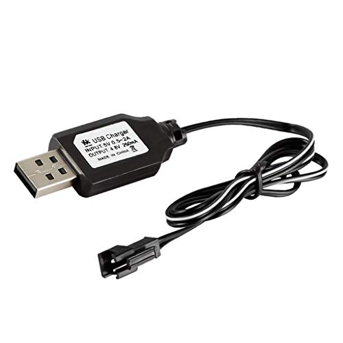 WE-WHLL Cable de Carga Batería Cargador USB Paquete de baterías Ni-CD Ni-MH Adaptador de Enchufe SM-2P 4.8V 250mA Salida Juguetes Coche