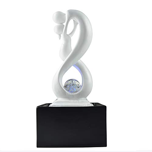 Zen'Light SCFR19-C8M - Fuente de Interior, polirresina, Negro y Blanco, 14 x 14 x 31 cm