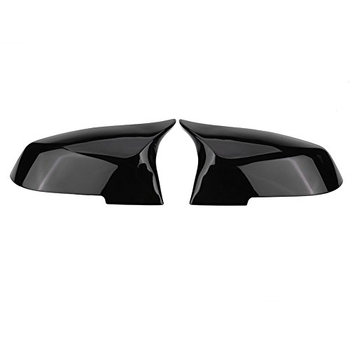 1 par de cubiertas del espejo retrovisor del coche abs, cubiertas de espejo retrovisor lateral para B-M-W 220i 328i 420i F20 F21 F22 F32 F33 F36 X1 E84 (negro brillante)