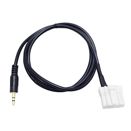 3,5 mm de Entrada Negro B70 Adaptador AUX Cable de Audio para Mazda 2 3 5 6 MX5 RX8 2006 MP3 Cambiador de CD Enchufe de Gato Zerama