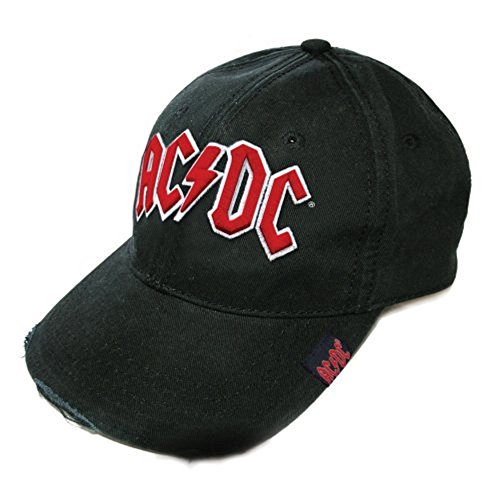 AC/DC - Gorra de béisbol – Logotipo de talla única (negro/rojo).