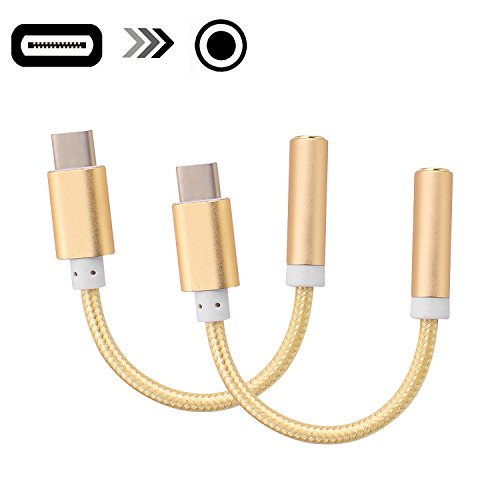 Adaptador Joseche de USB tipo C a conector de auriculares Jack 3,5 mm para distintos dispositivos con puertos USB de tipo C (USB 3.1)