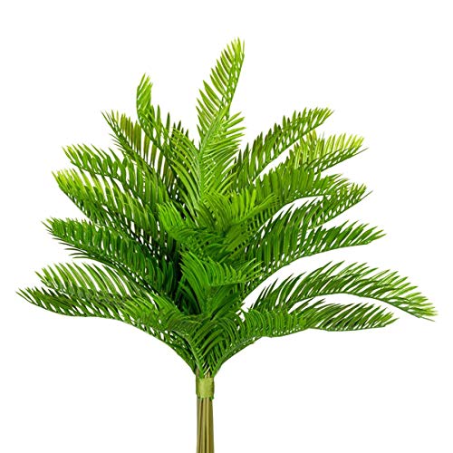 Artificielles.com – Ramo de hojas de palmera artificiales, plástico, 43 cm de alto, 40 cm de diámetro, exterior