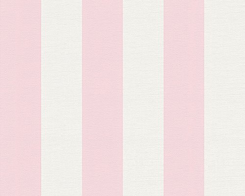 A.S. Création papel pintado Liberté rosa blanco 10,05 m x 0,53 m 314086