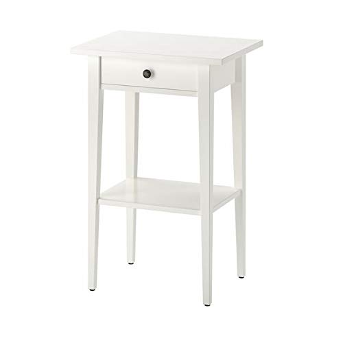 BestOnlineDeals01 HEMNES - Mesita de noche (46 x 35 cm), color blanco Mesas auxiliares. Mesas auxiliares y café. Mesas y escritorios. Muebles. Respetuoso con el medio ambiente.