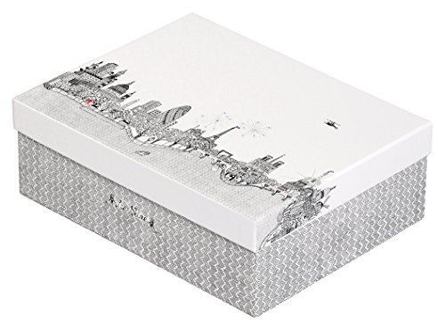 Clairefontaine Charlène Mullen 115383 C – Juego de 3 cajas anidadas rectangulares (pelliculage mate de dimensiones 44 x 34 cm/38 x 31 cm/32 x 26 cm