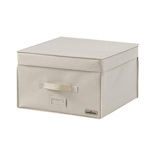 Compactor Caja de almacenamiento al vacío , rígida, ahorra espacio, Tamaño M- 100 litros, Gama 2.0 Trunks, Beige, RAN7116