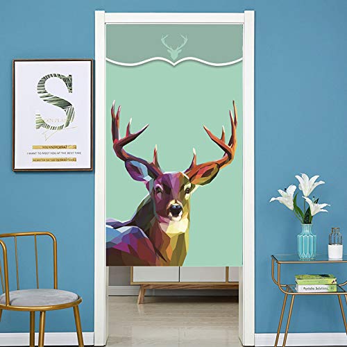Cortina de puerta Media Cortina, cortina de puerta, Impresa Larga para la decoración del hogar, patrón Exquisito