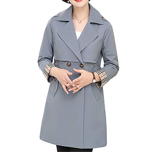 DISCOUNTL Chaqueta cortavientos para mujer, talla grande, color sólido, impermeable, chaqueta informal (producto solo contiene prendas de abrigo)