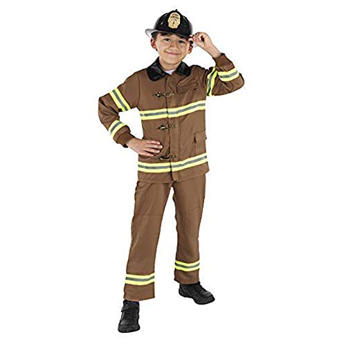 Dress Up America Disfraz Bombero para niños, Multicolor (Multi), talla 1-2 años (cintura: 61-66, altura: 84-91cm) Unisex Adulto